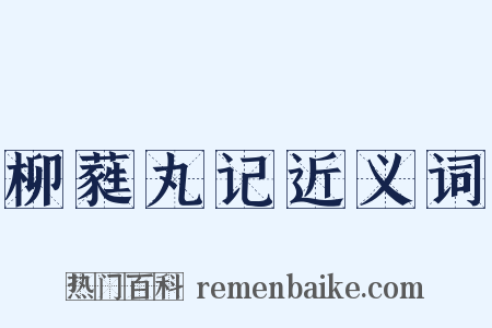 柳蕤丸记近义词是什么意思的图片